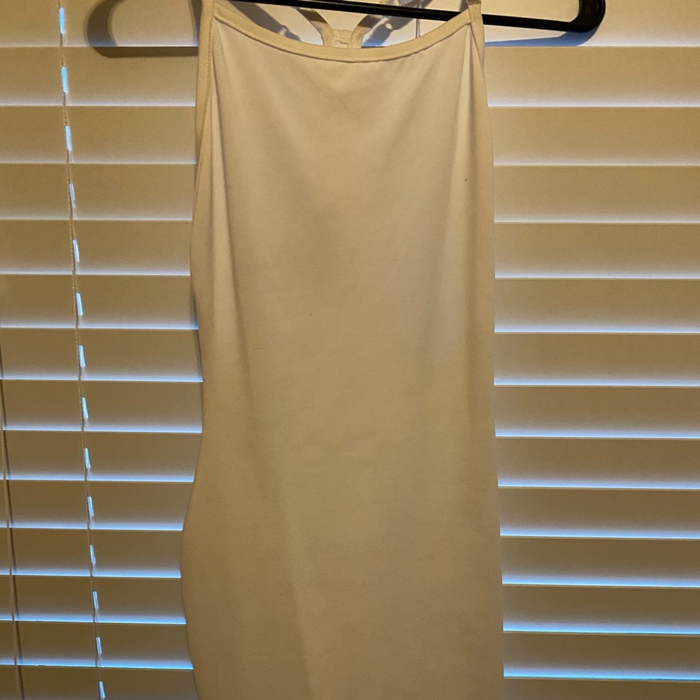 White Knee Length Dress